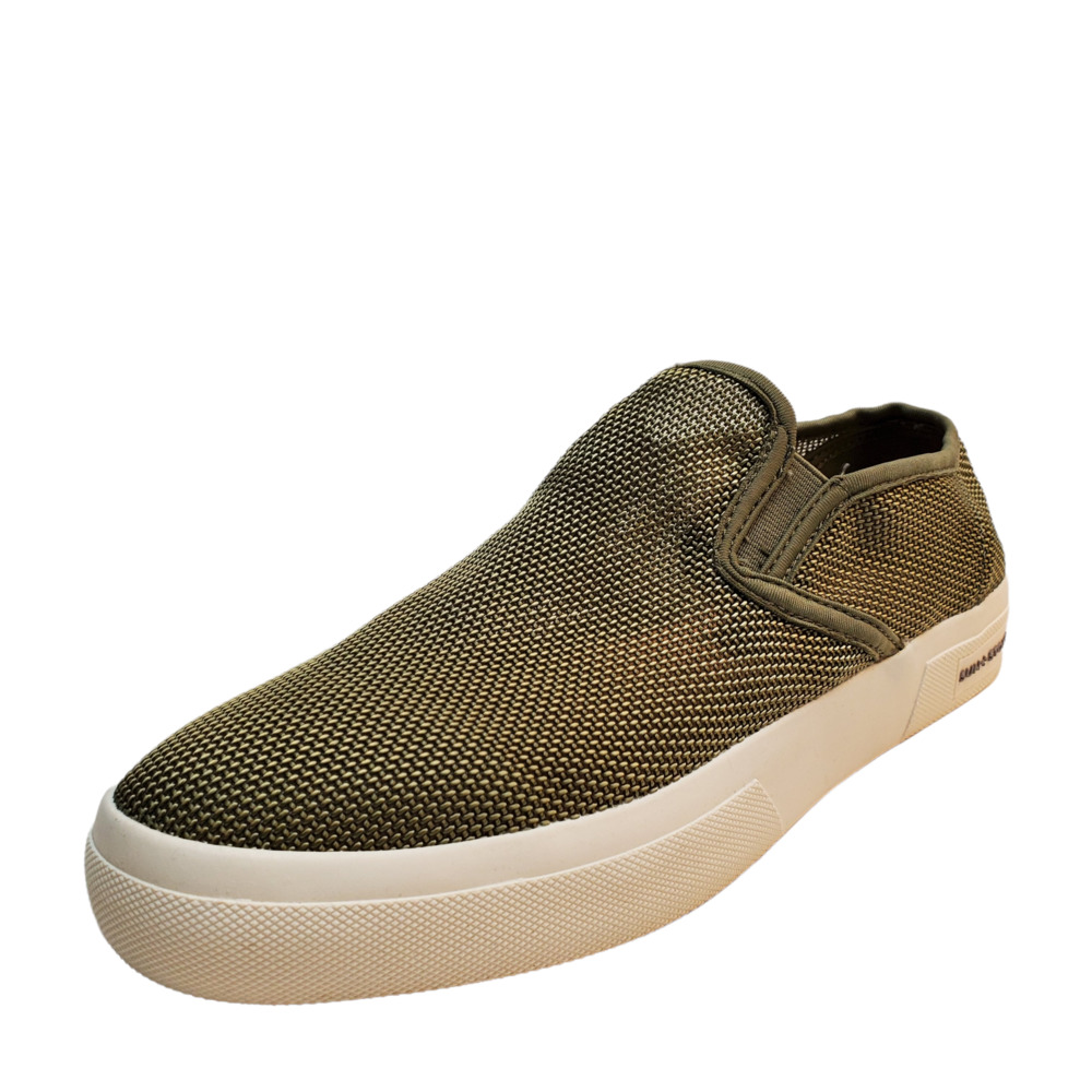 Sun + Stone Mens Casual Shoes Lyle Textile Slip On Green Loafers 9M Olive